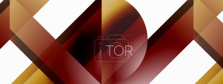 Illustration for Vivid gradient triangles and circles on white. Mesmerizing fusion of shapes for digital designs, presentations, website banners, social media posts - Royalty Free Image