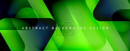 Illustration for Shadow and Light Triangle Background. Dynamic Geometric Template. Glass Transparent Triangles - Royalty Free Image
