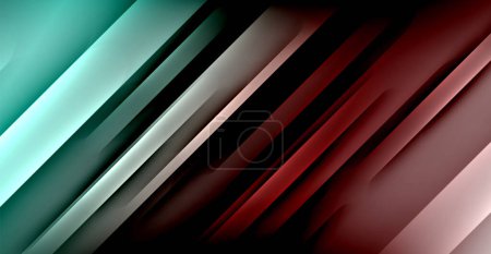Illustration for Dynamic Bright Colorful Lines, Shadow Style Stripes Geometric Vector Illustration For Wallpaper, Banner, Background, Card, Book Illustration, landing page - Royalty Free Image