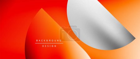 Illustration for Bright color circle and round element minimal geometric abstract background for posters, covers, banners, brochures, websites - Royalty Free Image