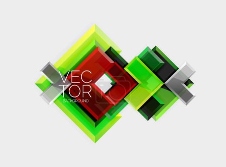 Ilustración de Flecha cuadrada vector geométrico abstracto fondo - Imagen libre de derechos