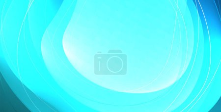 Ilustración de Coloridas formas fluidas transparentes con fondo geométrico de efecto brillante. Formas redondas de líneas onduladas. Ilustración vectorial para fondo de pantalla, Banner, Fondo, Tarjeta, Ilustración de libros, landing page - Imagen libre de derechos