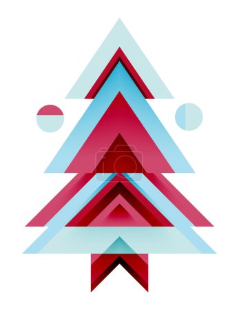 Illustration for Christmas tree. Abstract geometric triangles New Year Concept - Royalty Free Image