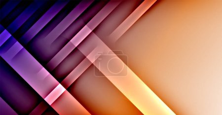 Illustration for Dynamic Bright Colorful Lines, Shadow Style Stripes Geometric Vector Illustration For Wallpaper, Banner, Background, Card, Book Illustration, landing page - Royalty Free Image