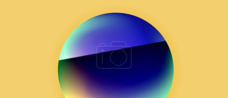 Photo for Glossy metal glowing circles geometric background. Minimal abstract composition. Vector illustration For Wallpaper, Banner, Background, Card, Book Illustration, landing page - Royalty Free Image