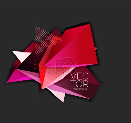 Ilustración de Vector triángulos 3d fondo abstracto geométrico - Imagen libre de derechos