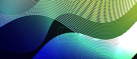 Foto de Diseño geométrico de onda dinámica. Ilustración de vectores para fondos de pantalla, Banner, Fondo, Tarjeta, Ilustración de libros, landing page - Imagen libre de derechos
