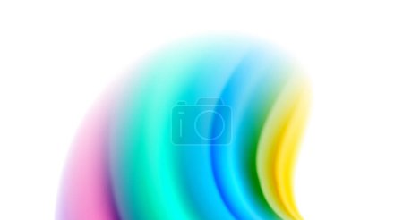 Illustration for Color mixing liquid rainbow shape background - Royalty Free Image