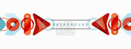 Illustration for Colorful geometric abstract background. Minimal triangle and square shapes composition - Royalty Free Image