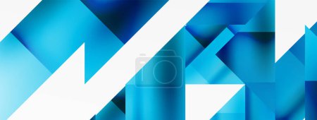 Photo for Vivid abstraction unfolds. Triangles in seamless harmony, composing dynamic geometric backdrop. Interplay of angles and hues forms captivating tapestry, evoking modernity and artistic allure - Royalty Free Image