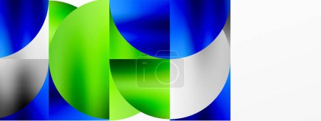 Ilustración de Fondo geométrico minimalista con triángulos redondos metálicos, que ofrece una estética visual elegante y moderna con énfasis en formas limpias y metálicas para papel pintado, banner, fondo, landing page - Imagen libre de derechos