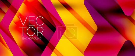 Illustration for Fluid gradient arrow geometric minimal background. Vibrant, captivating liquid flow design with sleek and dynamic elements - Royalty Free Image