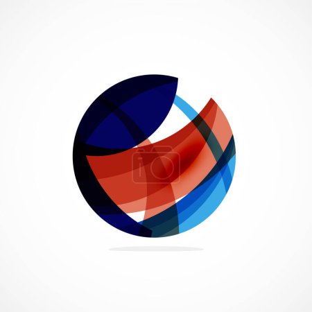 Ilustración de Logo círculo abstracto, estética dinámica. La simplicidad sugiere conectividad, fluidez y energía, lo que la convierte en una opción versátil para las marcas que buscan una identidad moderna y visualmente atractiva. - Imagen libre de derechos
