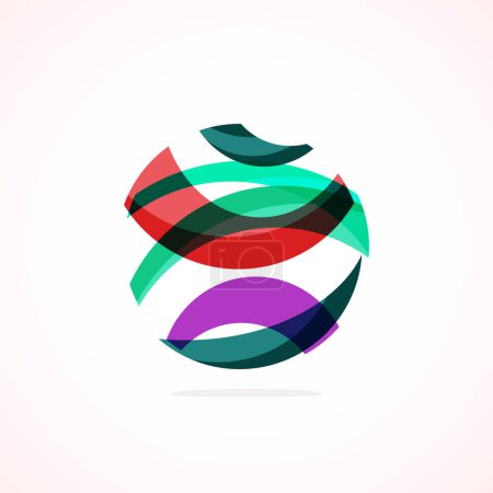 Illustration for Abstract circle logo - minimalist emblem, timeless and universal shape of circle. Unique logo represent range of brands and concepts, encapsulating simplicity and creativity in single, iconic image - Royalty Free Image