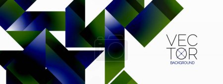 Ilustración de La pureza geométrica sobre blanco - se unen las líneas, los cuadrados, los triángulos. Armonía minimalista en elegante simplicidad - Imagen libre de derechos