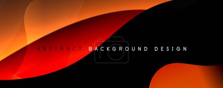 Photo for Simple fluid color gradient abstract background with dynamic wave line effect. Vector Illustration For Wallpaper, Banner, Background, Card, Book Illustration, landing page - Royalty Free Image