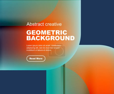 Illustration for Minimal geometric vector abstract background - Royalty Free Image