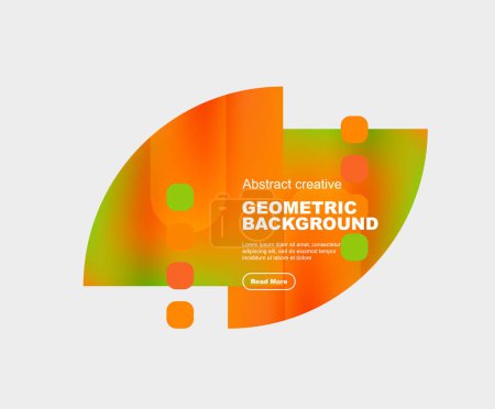 Ilustración de Triángulo redondo y composición cuadrada redonda Fondo geométrico - Imagen libre de derechos