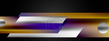 Illustration for Dynamic lines geometric vector background. Vector background, where dynamic lines entwine in intricate dance, igniting symphony of creativity in every glance - Royalty Free Image