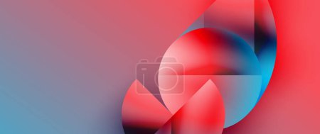 Illustration for Essence of minimalism - metallic circles and squares converge upon canvas, study in restraint. The play of light on their surfaces forms subdued dance, epitomizing sophistication in simplicity - Royalty Free Image