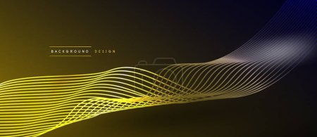 Ilustración de Diseño geométrico de onda dinámica. Ilustración de vectores para fondos de pantalla, Banner, Fondo, Tarjeta, Ilustración de libros, landing page - Imagen libre de derechos