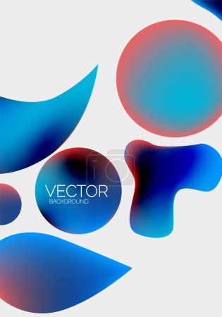 Ilustración de Vector abstracto brillante formas fondo - Imagen libre de derechos