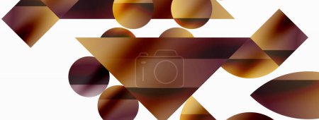 Photo for Circles and diverse shapes converge, fashioning contemporary backdrop igniting creativity. Design for digital designs, presentations, website banners, social media posts - Royalty Free Image