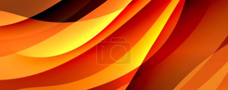 Illustration for Simple fluid color gradient abstract background with dynamic wave line effect. Vector Illustration For Wallpaper, Banner, Background, Card, Book Illustration, landing page - Royalty Free Image