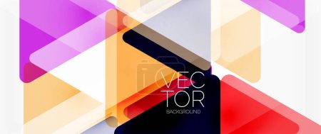 Illustration for Abstract background. Color transparent triangles in mosaic style with shadow lines. Design for website headers, social media posts, digital art displays, presentations, branding elements, wallpapers - Royalty Free Image