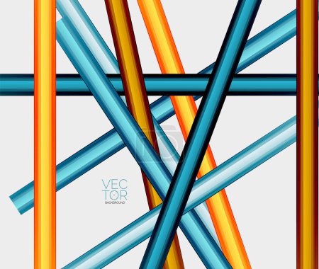 Ilustración de Color abstracto líneas rectas vector fondo - Imagen libre de derechos