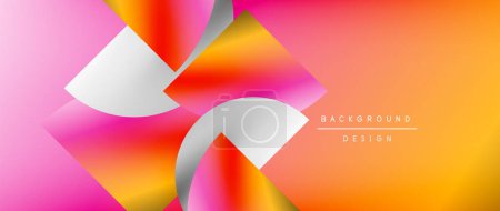Foto de Círculo de color brillante y elemento redondo mínimo fondo geométrico abstracto para carteles, cubiertas, pancartas, folletos, sitios web - Imagen libre de derechos