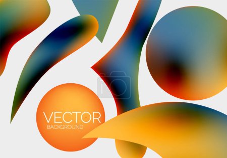 Illustration for Vector abstract glowing shapes background - Royalty Free Image