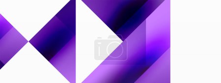 Illustration for Glossy circle, square, triangle shapes minimalist geometric backdrop. Sleek, contemporary design with a touch of sophistication for digital designs, presentations, website banners, social media posts - Royalty Free Image