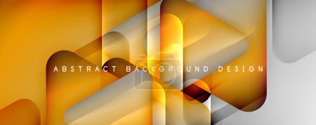 Illustration for Shadow and Light Triangle Background. Dynamic Geometric Template. Glass Transparent Triangles - Royalty Free Image
