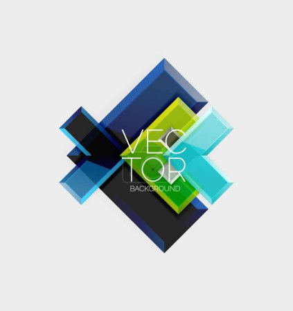 Illustration for Arrow square geometric vector abstract background - Royalty Free Image