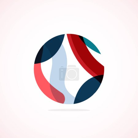 Illustration for Abstract circle logo - minimalist emblem, timeless and universal shape of circle. Unique logo represent range of brands and concepts, encapsulating simplicity and creativity in single, iconic image - Royalty Free Image