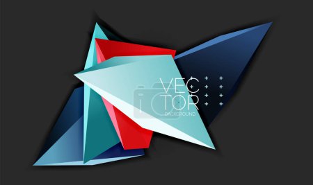 Ilustración de Vector triángulos 3d fondo abstracto geométrico - Imagen libre de derechos