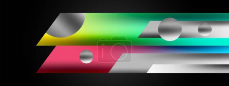 Illustration for Dynamic lines geometric vector background. Vector background, where dynamic lines entwine in intricate dance, igniting symphony of creativity in every glance - Royalty Free Image