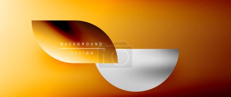 Téléchargez les illustrations : Bright color circle and round element minimal geometric abstract background for posters, covers, banners, brochures, websites - en licence libre de droit