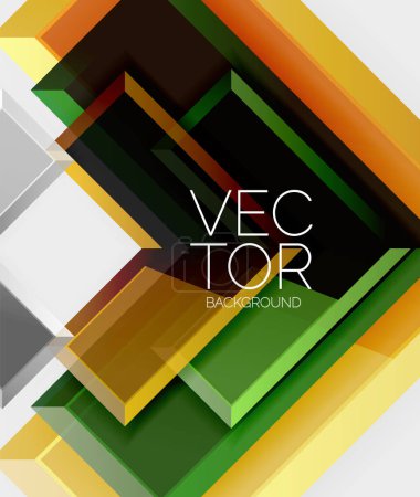 Illustration for Arrow square geometric vector abstract background - Royalty Free Image