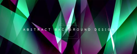 Illustration for Breaking Glass Background, Kaleidoscope effect. Transparent Straight Lines. Dynamic Light Rays effect. Vector Illustration For Wallpaper, Banner, Background, Card, Book Illustration, landing page - Royalty Free Image