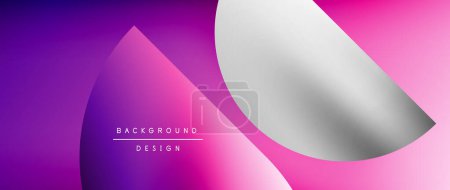 Ilustración de Círculos y formas redondas con gradientes. Fondo abstracto mínimo, formas geométricas redondas, diseño limpio y estructurado - Imagen libre de derechos