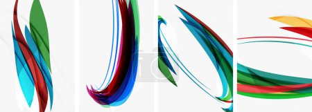 Illustration for Abstract colorful wave posters for wallpaper, business card, cover, poster, banner, brochure, header, website - Royalty Free Image