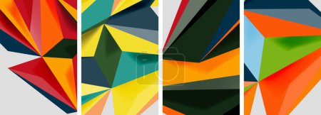 Illustration for Triangle low poly mosaic posters. Vector illustration For Wallpaper, Banner, Background, Card, Book Illustration, landing page - Royalty Free Image