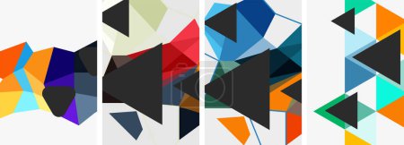 Illustration for Triangle geometric abstract backgrounds. Vector illustration For Wallpaper, Banner, Background, Card, Book Illustration, landing page - Royalty Free Image