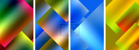 Illustration for Colorful metal square abstract poster backgrounds - Royalty Free Image