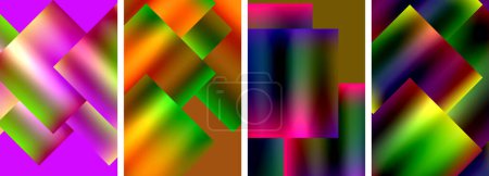 Photo for Metallic glossy square concept posters. Vector illustration For Wallpaper, Banner, Background, Card, Book Illustration, landing page - Royalty Free Image
