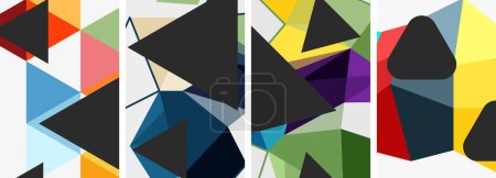Illustration for Triangle geometric abstract backgrounds. Vector illustration For Wallpaper, Banner, Background, Card, Book Illustration, landing page - Royalty Free Image