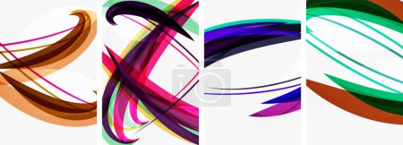 Photo for Abstract colorful wave posters for wallpaper, business card, cover, poster, banner, brochure, header, website - Royalty Free Image