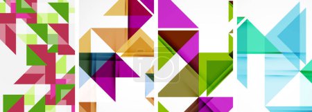 Illustration for Triangle poster set for wallpaper, business card, cover, poster, banner, brochure, header, website - Royalty Free Image
